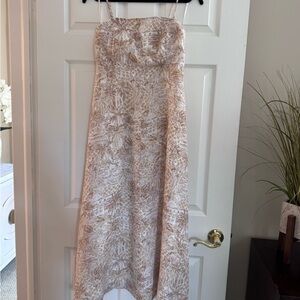 Lilly Pulitzer Jorgian Beige and White Linen Dress Size 6